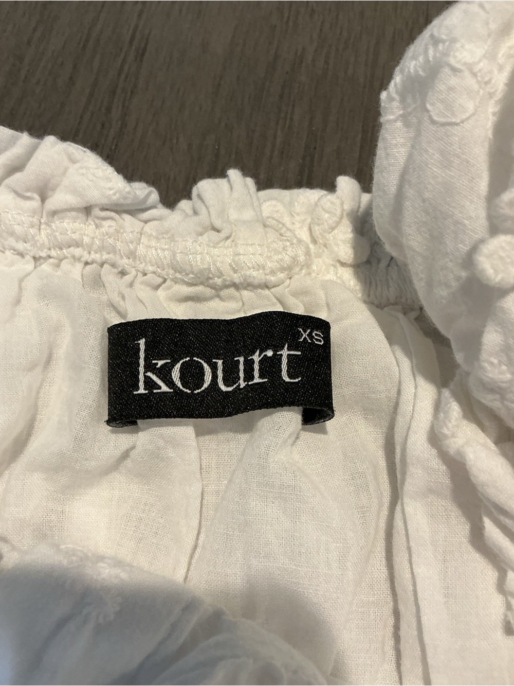 Kourt White Embroidered Floral Button Front Mini Dress Size XS Cottagecore - Picture 4 of 9